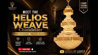 Installing The Helios Weave 3-Tier Luxury Crystal Chandelier Setup