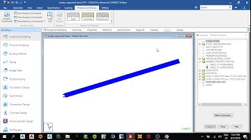 how to analyse a simply supported beam on staad connect edition