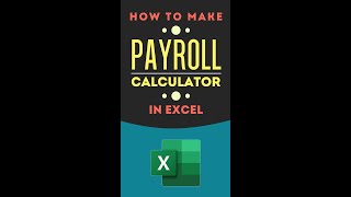 Excel Pro Trick: How to Make a Payroll Calculator in #Excel for Free with Easy Formulas