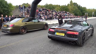 Modified Cars Drag Racing  M8 Competition vs ABT RSQ8R vs BRABUS E63S vs R8 V10 Performance