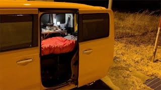 [10th night] Stay in the car while feeling the great nature with a mini car [Spacia]