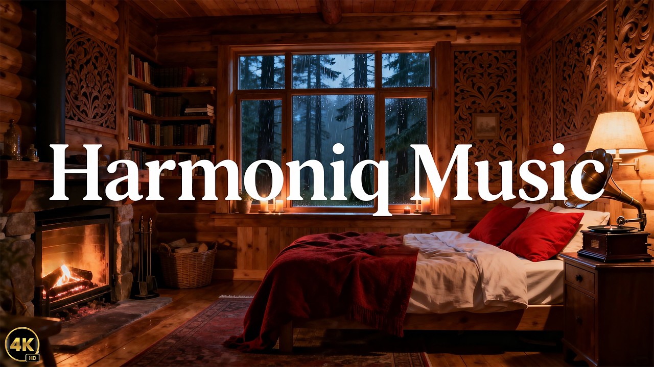 Rain and Fireplace Crackling for Sleeping 🔥 | Sleep Fast, Calm Mind, Stress Relief