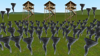 Tornado Family Vs Towers!!! - Garry's Mod