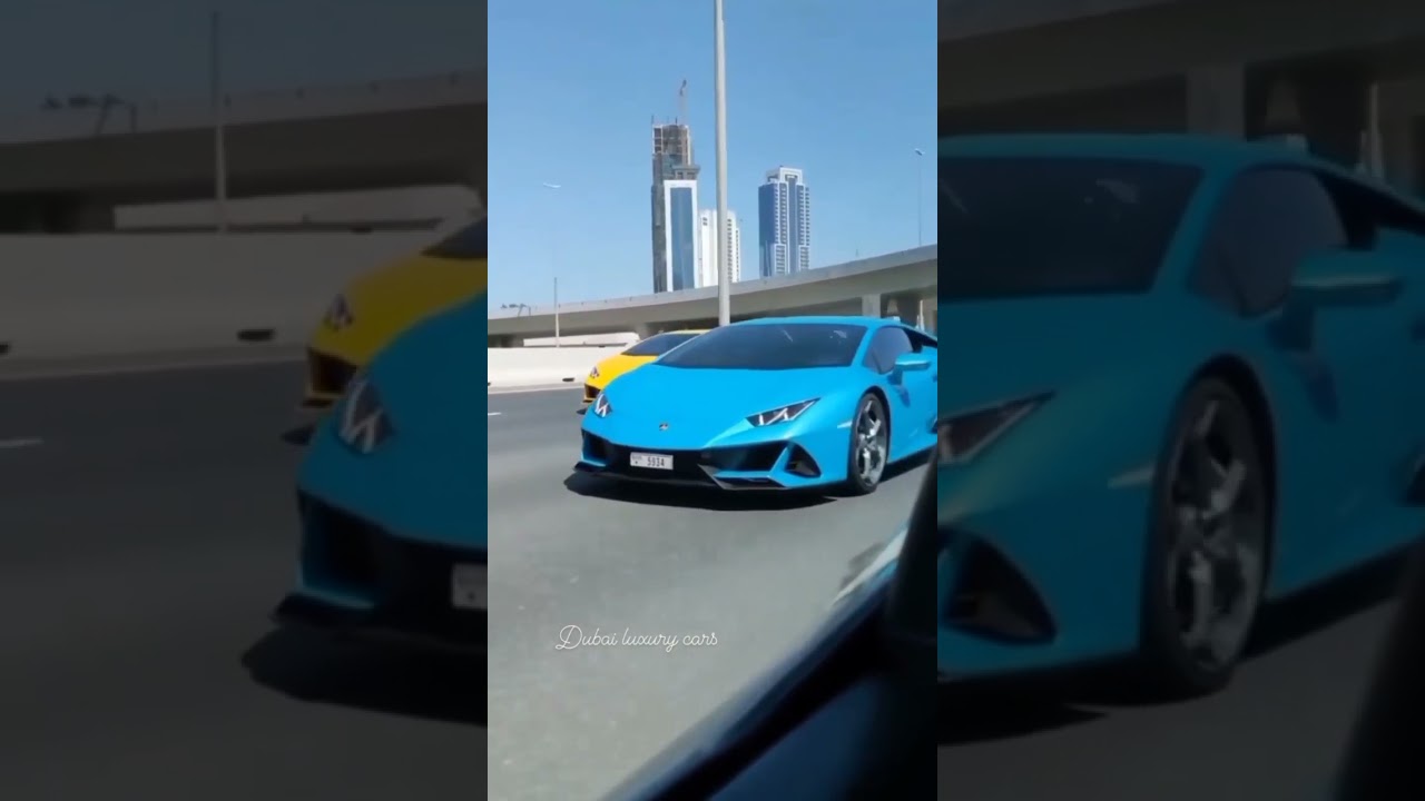 Lamborghini Huracan coupe yellow and blue 
