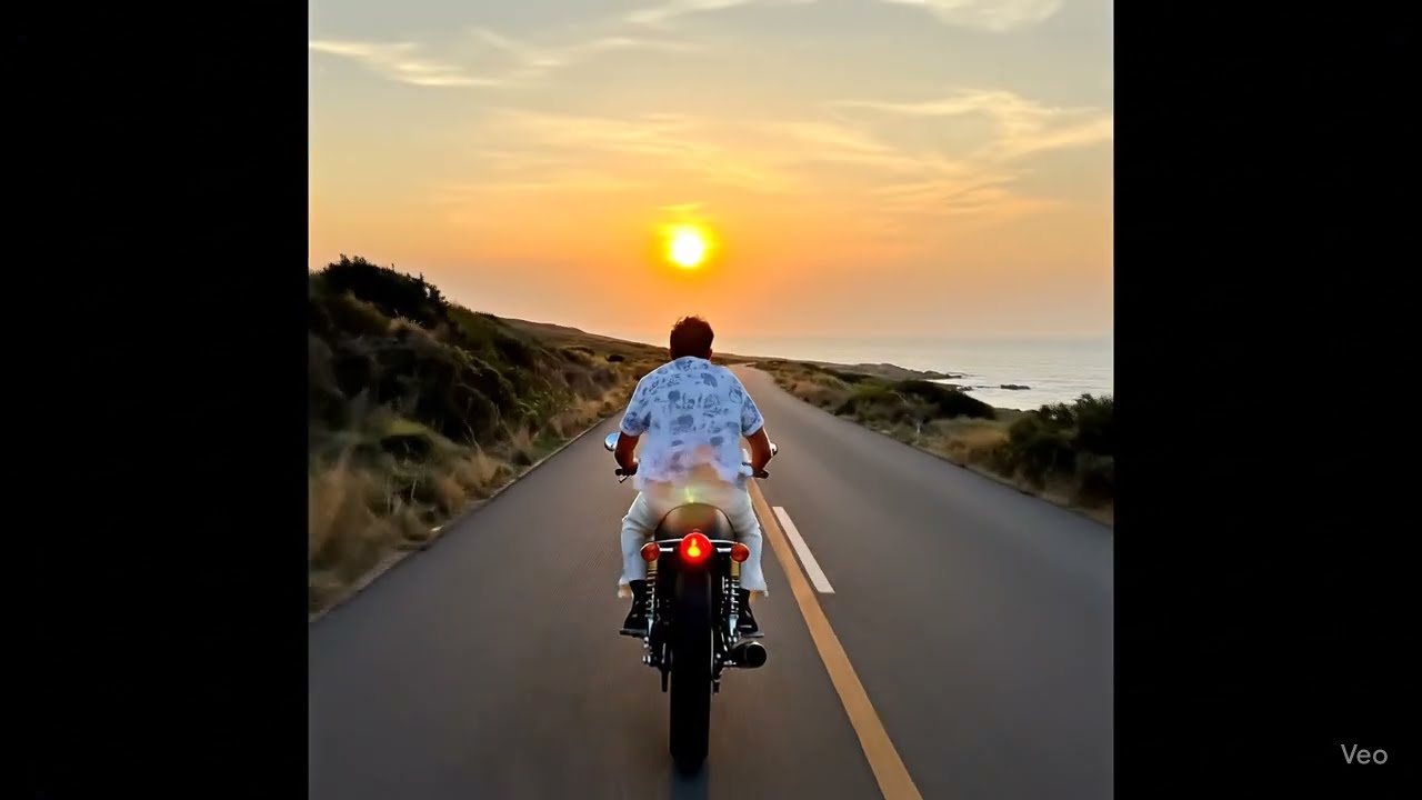 Dreamy Coastal Ride on a Café Racer | AI Short Film