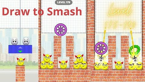 Draw to Smash game. Level 175 - 190. #drawtosmash