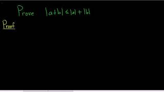 Triangle inequality for real numbers proof