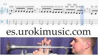 Como Tocar Trompeta Adele Hello Parte#1 Clases Notas Musicales Tutorial Tablatura Maestro Escuela Cu