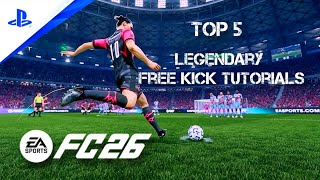 FC 26 Top 5 Best Free Kick Tutorials ⚽🔥| Curve, Knuckle, Trivela & Set-Piece Goals | Skill Zone FC 🎮