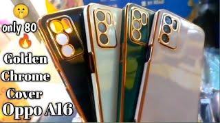 oppo A16 new smartphone golden line premium soft Chrome case | fashion case mobile cover products 🔥🔥 screenshot 5