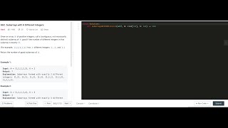 Leetcode 992. Subarrays with K Different Integers