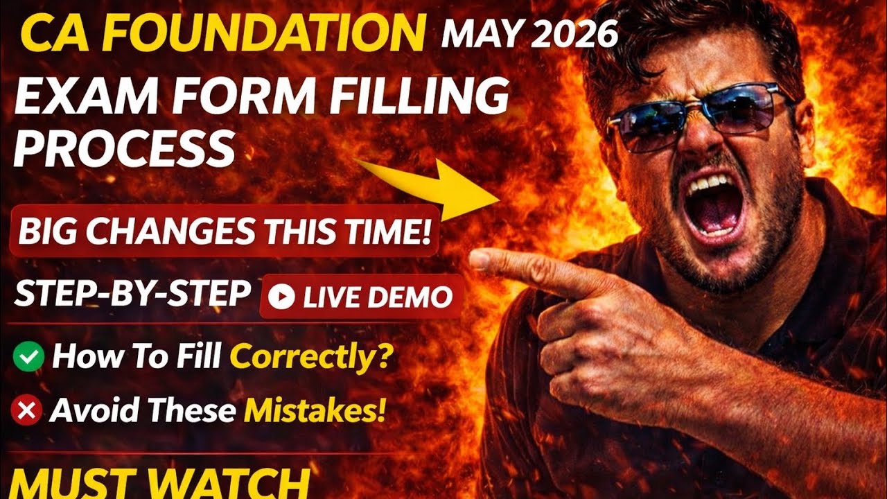 Live Demo :- How to Fill CA Foundation May 2026 Exam Form | CA ...