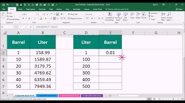 How to Convert US Oil Barrel to Liter and Vice versa in MS Office Excel Spreadsheet 2016