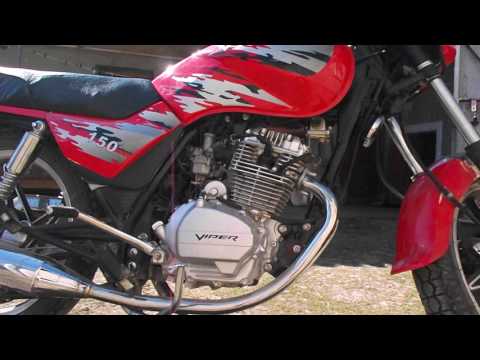 Как завести мотоцикл с лапки(кикстартера) VIPER zs150