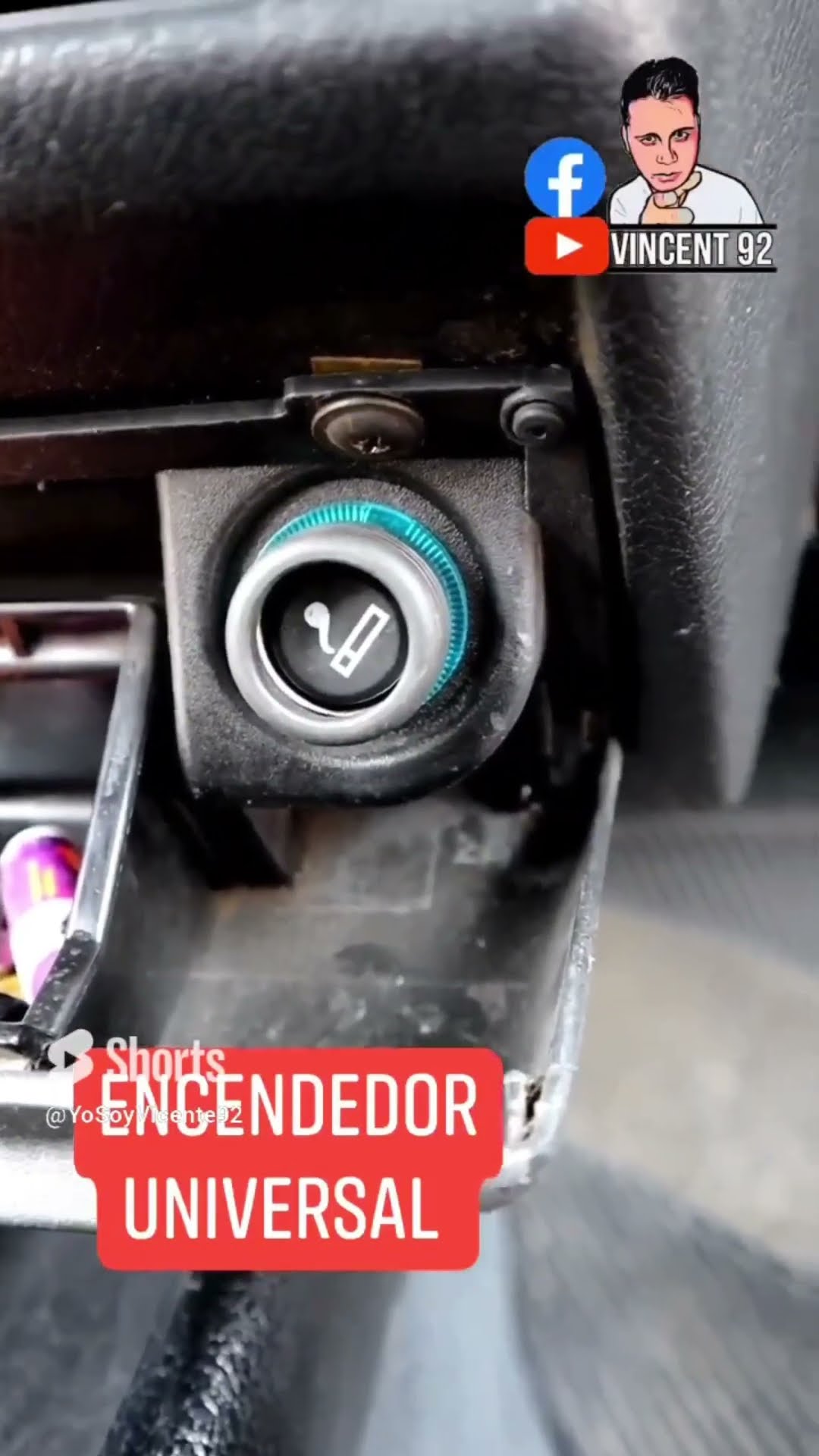 Encendedor Universal Con Luz 12V Blíster