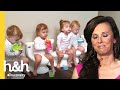 Mamãe Courtney tenta treinar os seis bebês para eles irem ao banheiro | Seis de uma vez | H&H Brasil