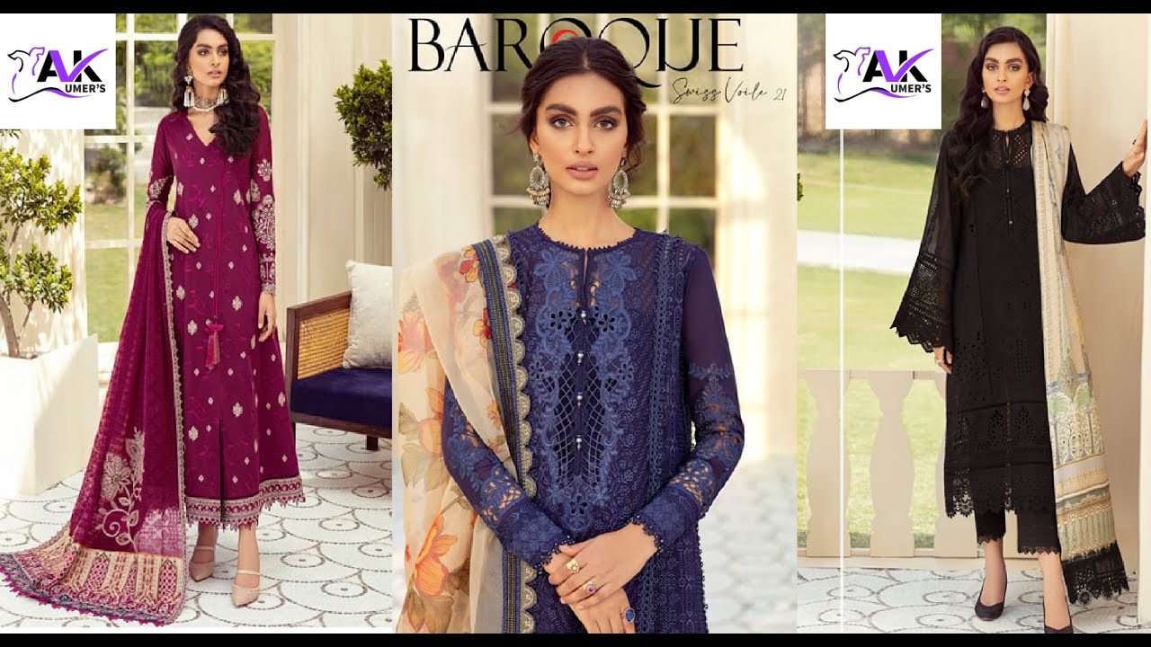 Baroque swiss voile collection 2021 | Original | Baroque new collection | Summer Dress Design 2021