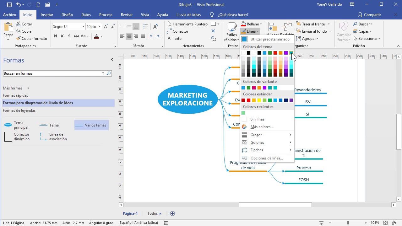 Cómo hacer una lluvia de ideas en Visio