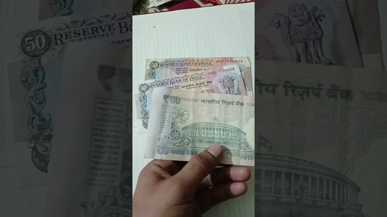 Old 50 rupees note collection 