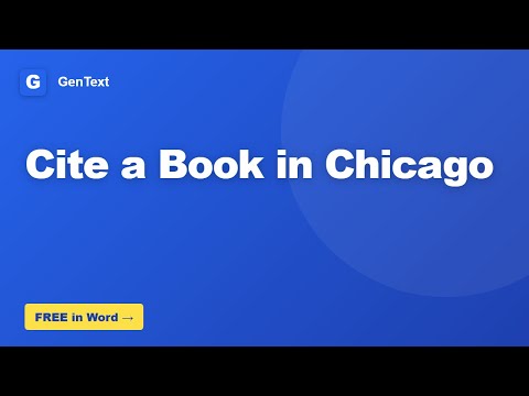 How to Cite a Book in Chicago