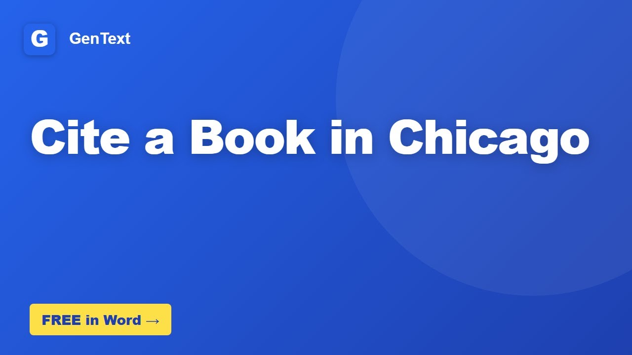 How to Cite a Book in Chicago
