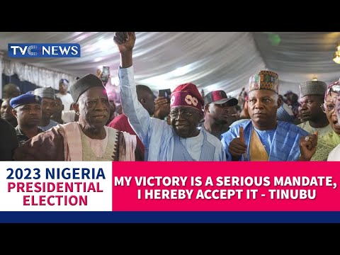 (WATCH) My Victory Is A Serious Mandate, I Hereby Accept It – Tinubu