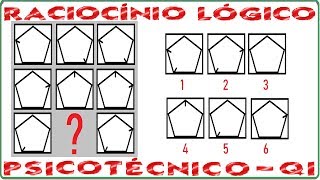 Raciocínio Lógico Sequência Figura Teste psicotécnico QI Quociente de Inteligência Detran Concurso