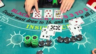 🤯🔥HIGH LIMIT BLACKJACK $5,000 BUY IN: UNREAL DOUBLE DOWN ACTION! 🔥🤯