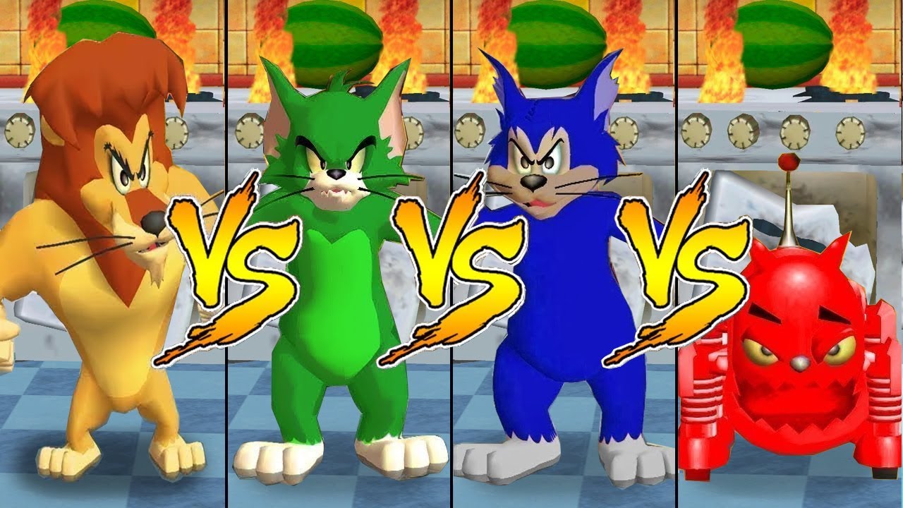 Tom and Jerry in War of the Whiskers Robot Cat Vs Butch Vs Tom Vs Lion (Master Difficulty)