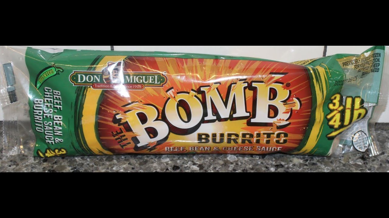 Don Miguel The Bomb Beef, Bean & Cheese Sauce with Green Chile Burrito