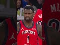 Zion finishes in traffic and-1 #pelicans #nba #shorts