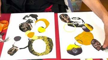 How to make an abstract painting from a collage