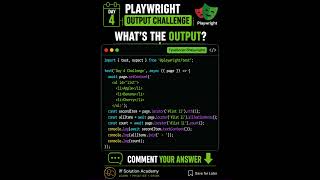 Playwright Coding Challenge #6 | What's the Output? 😳 #shorts