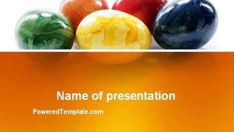 Colored Easter Eggs PowerPoint Template by PoweredTemplate.com