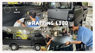 Wrapping Mobil L300 Hitam Doff