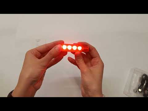 Велофонарь LEADBIKE LD77 LS 4 LED с лазерной разметкой аккумуляторный велосипедный фонарь для безопасности, видео 1