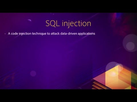 11 More security ## 01 About SQL injection