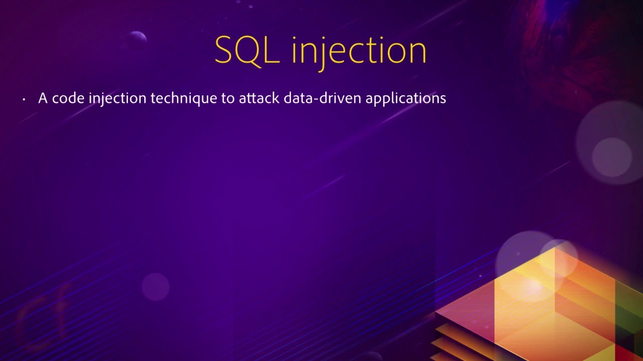 11 More security ## 01 About SQL injection - YouTube