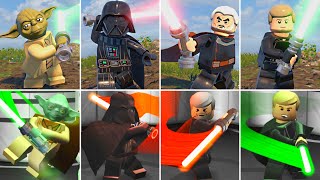 Evolution of Characters in Lego Star Wars The Skywalker Saga vs The Original Trilogy (Side by Side)