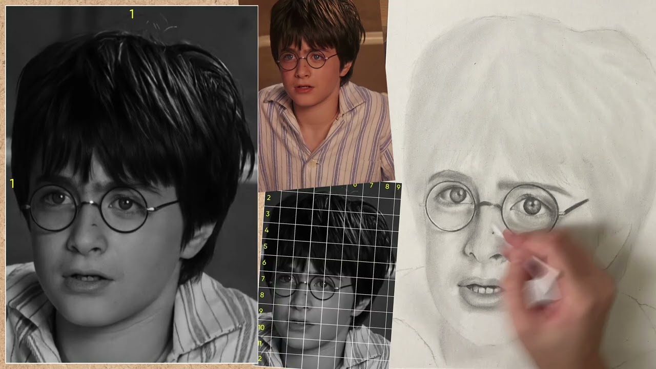 Harry Potter Art Challenge || My 7-Day Character Sketchbook Flip - Day 1. Harry Potter