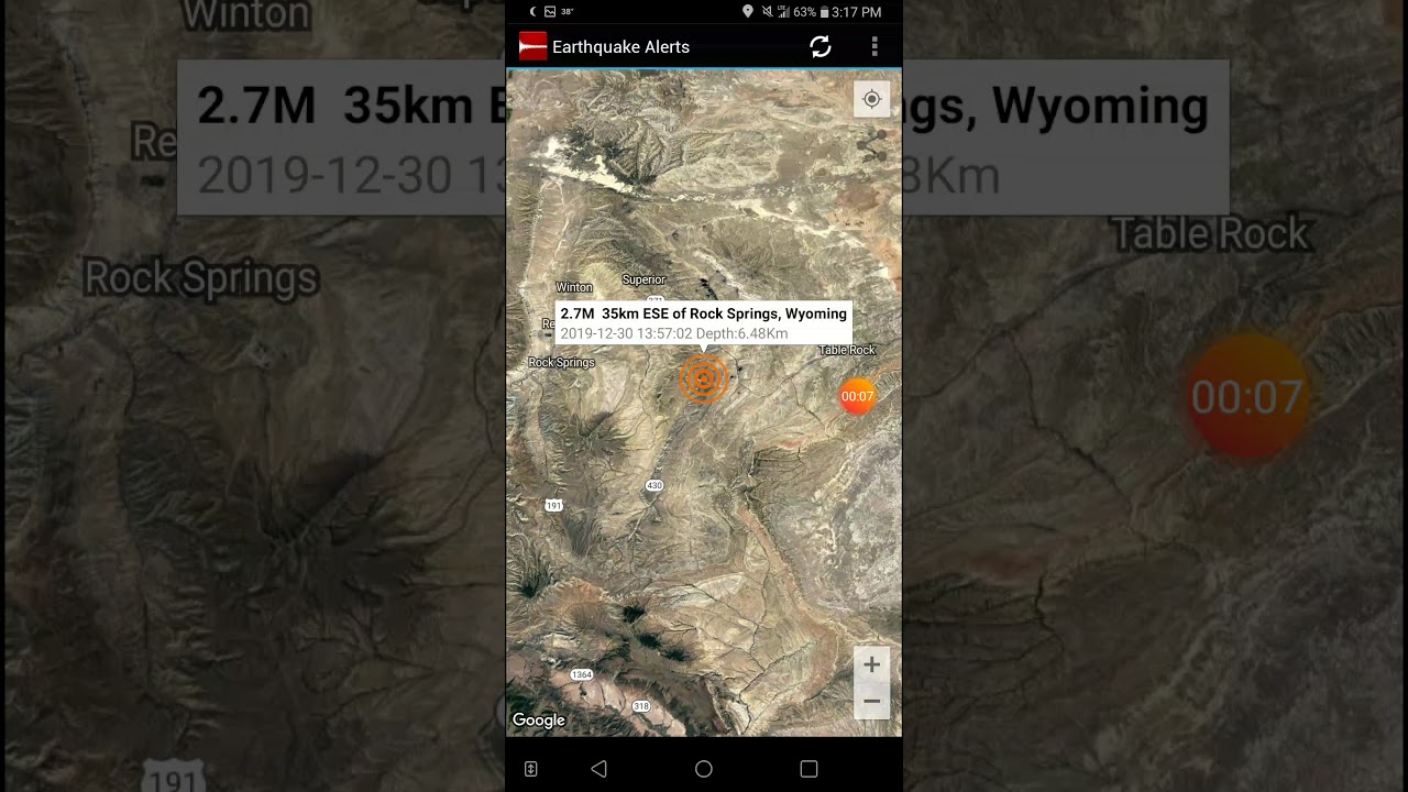 2.7 Earthquake Rock Springs, Wyoming 301219 YouTube