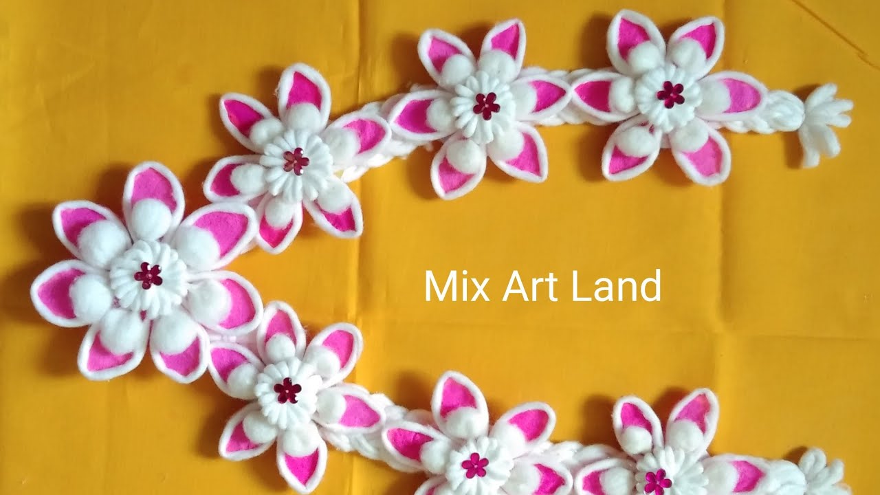Gejjevastra | Flower design cotton garland | Design - 43