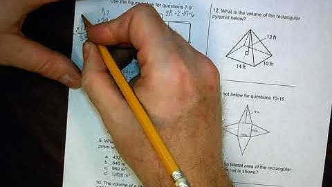 Volume and Surface Area Practice Test