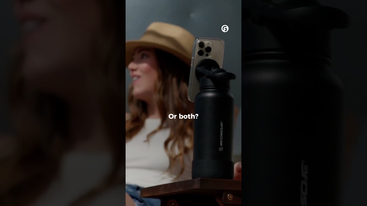 MagicMount™ Flask is a magnetic water bottle and phone holder in one