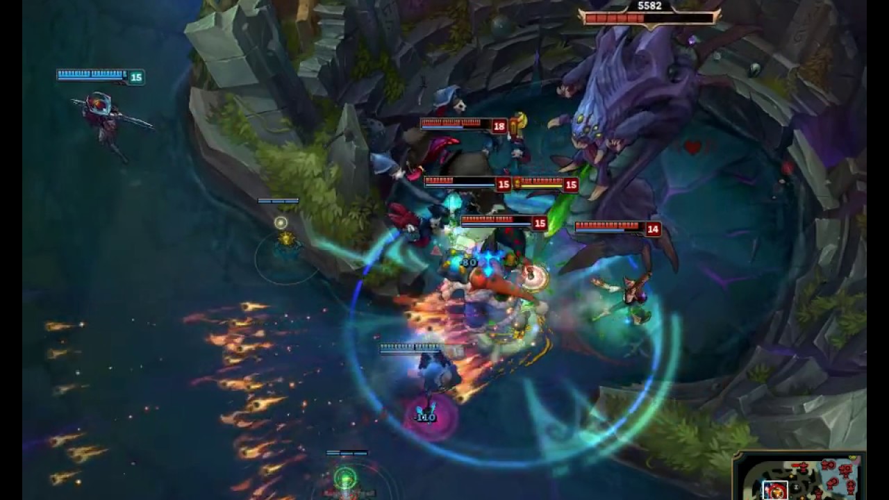 FIZZ OP Ult Damage 1v5 PENTAKILL & BARON STEAL | LOL Season 7