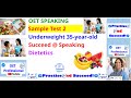 OET Speaking. Dietitics. Underweight 35-year-old. Sample Test 2
