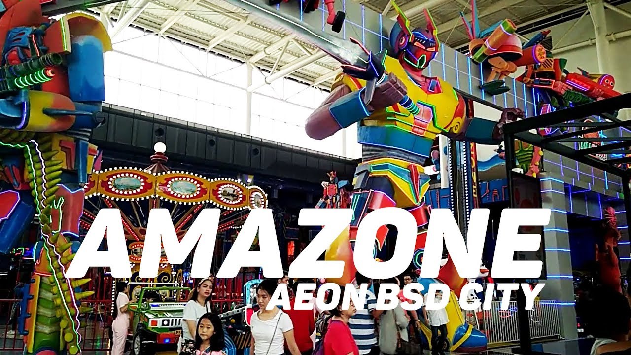 AMAZONE at AEON mall BSD City, playground and Arcade Center with Robot-futuristic theme - YouTube