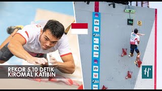 Kiromal Katibin Pertajam Rekor Panjat Tebing Tercepat Dunia 5,10 Detik