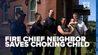 He's my world: Mother praises fire chief for saving choking 2-year-old son