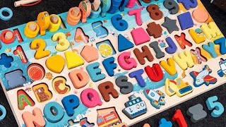 UNBOXING Puzzle Board Game Montessori Papan Edukasi 3d Matching Board Angka Transportasi 6 Tingkat screenshot 3